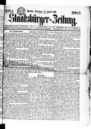 Staatsbürger-Zeitung vom 27.04.1869