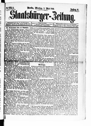 Staatsbürger-Zeitung on May 3, 1869