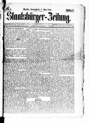 Staatsbürger-Zeitung on May 8, 1869