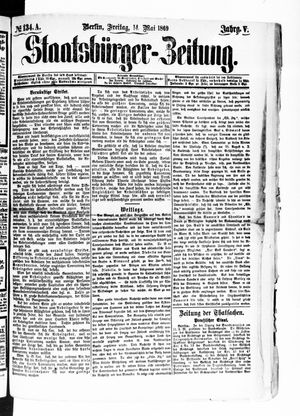 Staatsbürger-Zeitung on May 14, 1869
