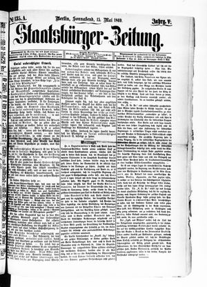 Staatsbürger-Zeitung on May 15, 1869