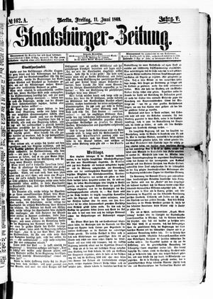 Staatsbürger-Zeitung vom 11.06.1869