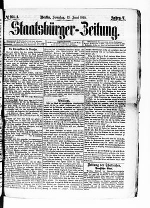 Staatsbürger-Zeitung vom 13.06.1869