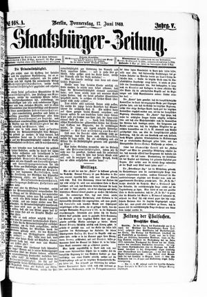 Staatsbürger-Zeitung vom 17.06.1869