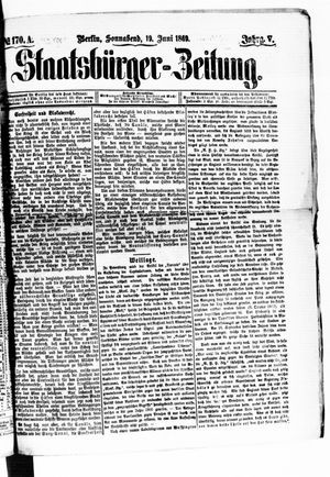 Staatsbürger-Zeitung on Jun 19, 1869