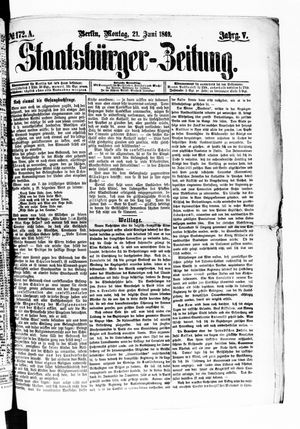 Staatsbürger-Zeitung vom 21.06.1869