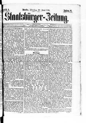 Staatsbürger-Zeitung vom 22.06.1869