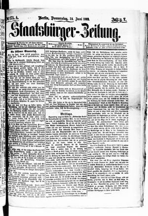 Staatsbürger-Zeitung vom 24.06.1869