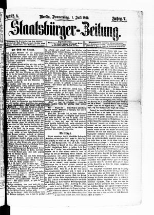 Staatsbürger-Zeitung on Jul 1, 1869