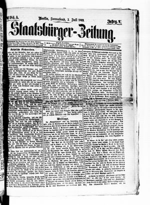 Staatsbürger-Zeitung vom 03.07.1869