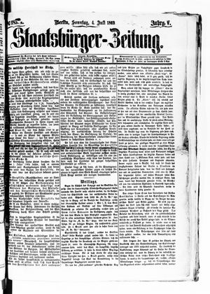 Staatsbürger-Zeitung on Jul 4, 1869