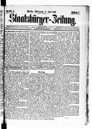 Staatsbürger-Zeitung vom 14.07.1869