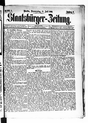 Staatsbürger-Zeitung vom 15.07.1869