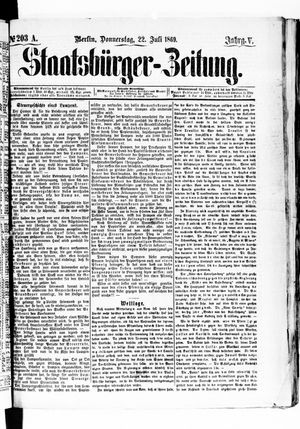 Staatsbürger-Zeitung vom 22.07.1869