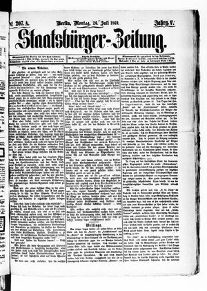 Staatsbürger-Zeitung vom 26.07.1869