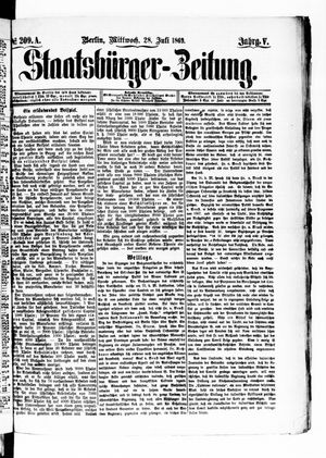Staatsbürger-Zeitung vom 28.07.1869