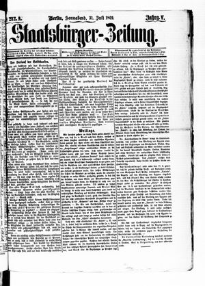 Staatsbürger-Zeitung vom 31.07.1869