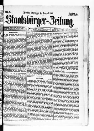 Staatsbürger-Zeitung vom 02.08.1869