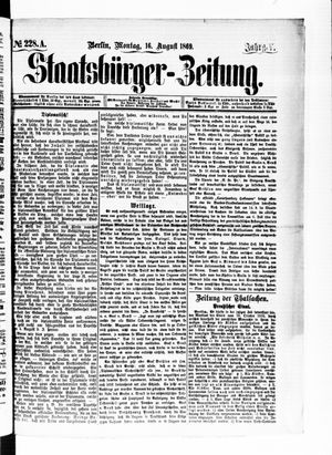 Staatsbürger-Zeitung on Aug 16, 1869