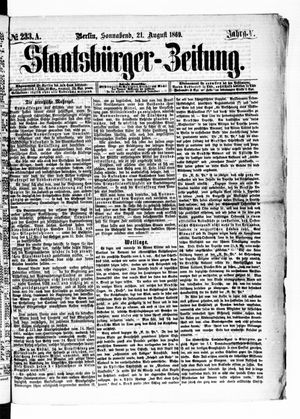Staatsbürger-Zeitung on Aug 21, 1869