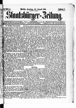 Staatsbürger-Zeitung vom 22.08.1869
