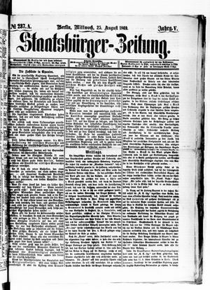 Staatsbürger-Zeitung vom 25.08.1869