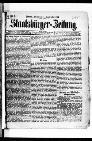 Staatsbürger-Zeitung on Sep 1, 1869