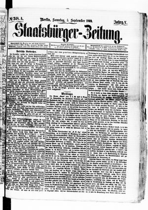 Staatsbürger-Zeitung vom 05.09.1869