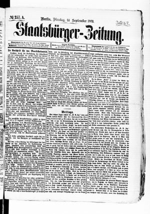 Staatsbürger-Zeitung on Sep 14, 1869