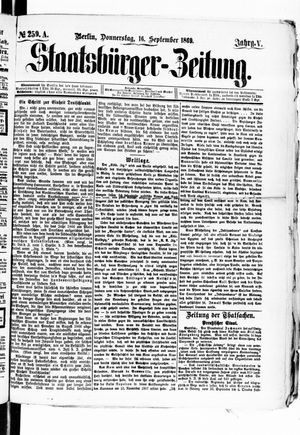 Staatsbürger-Zeitung vom 16.09.1869