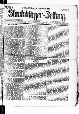Staatsbürger-Zeitung vom 17.09.1869