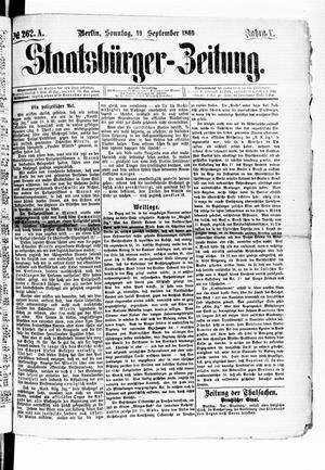 Staatsbürger-Zeitung on Sep 19, 1869