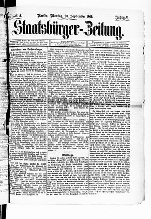 Staatsbürger-Zeitung vom 20.09.1869