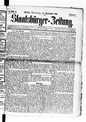Staatsbürger-Zeitung vom 23.09.1869