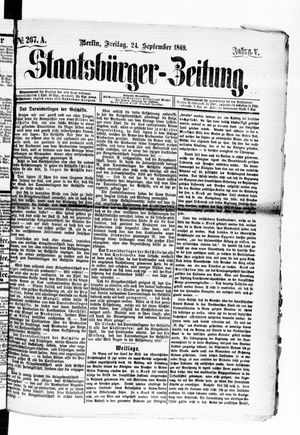 Staatsbürger-Zeitung vom 24.09.1869