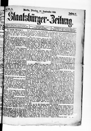 Staatsbürger-Zeitung vom 28.09.1869