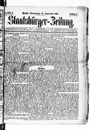 Staatsbürger-Zeitung vom 30.09.1869
