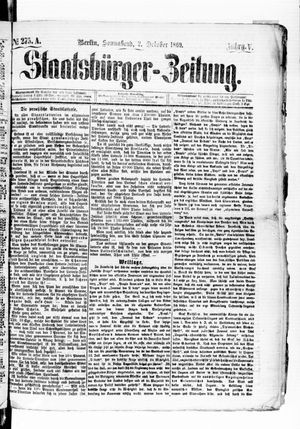 Staatsbürger-Zeitung vom 02.10.1869