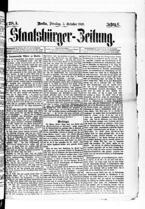 Staatsbürger-Zeitung vom 05.10.1869