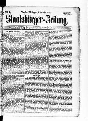 Staatsbürger-Zeitung vom 06.10.1869