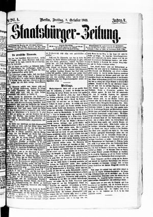 Staatsbürger-Zeitung vom 08.10.1869