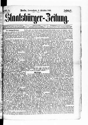 Staatsbürger-Zeitung vom 09.10.1869