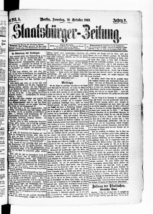 Staatsbürger-Zeitung on Oct 10, 1869
