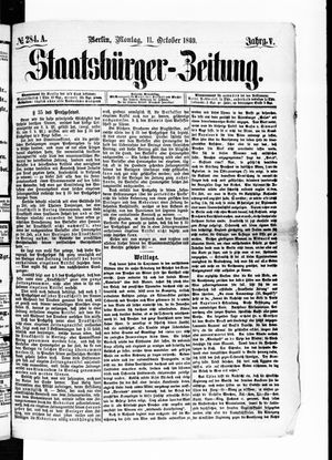 Staatsbürger-Zeitung vom 11.10.1869