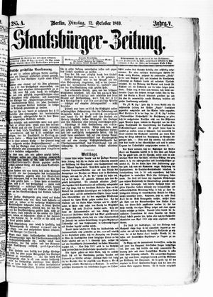 Staatsbürger-Zeitung vom 12.10.1869