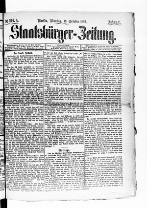 Staatsbürger-Zeitung on Oct 18, 1869