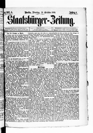 Staatsbürger-Zeitung vom 19.10.1869