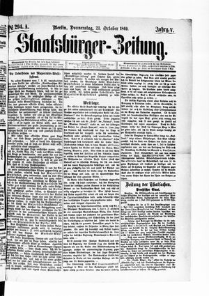 Staatsbürger-Zeitung vom 21.10.1869