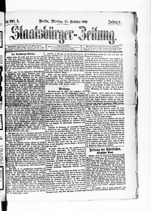 Staatsbürger-Zeitung on Oct 25, 1869