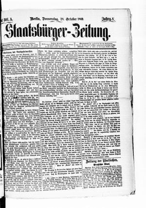 Staatsbürger-Zeitung vom 28.10.1869